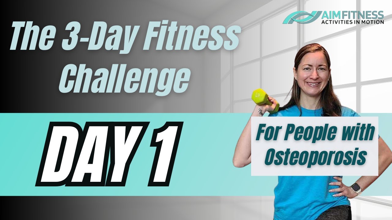 { DAY 1 } The 3-Day Fitness Challenge | For People with Osteoporosis | Bone Strength for Adults 50+
