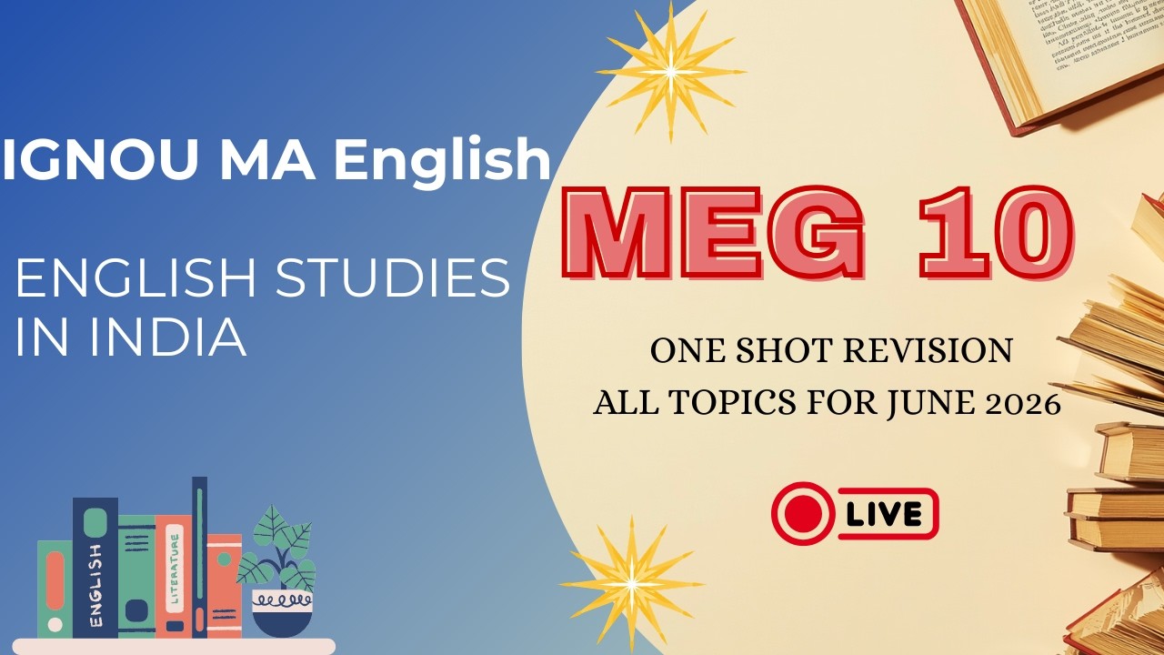 MEG 10 ENGLISH STUDIES IN INDIA | MEG 10 JUNE 2026 IMPORTANT QUESTIONS AND ANSWERS