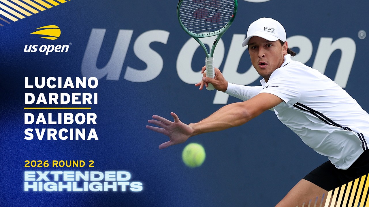 Luciano Darderi vs. Dalibor Svrcina Extended Highlights | 2026 US Open Round 2