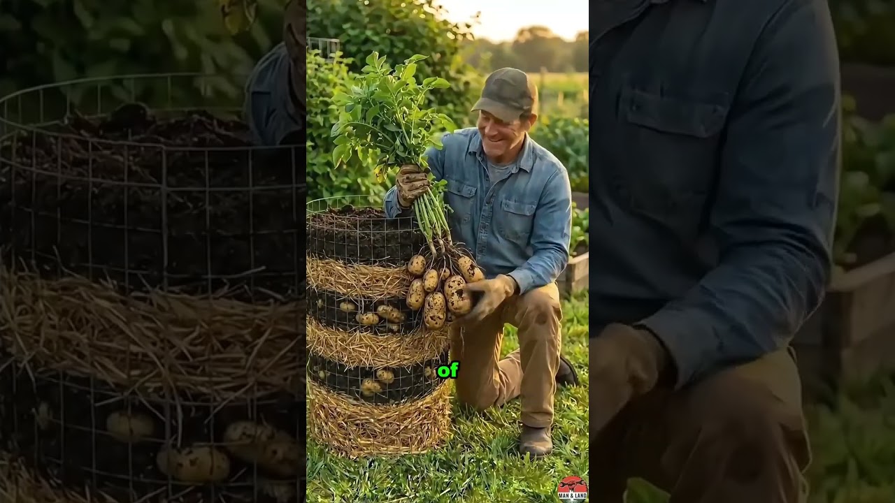 Он нашёл идеальный садовый лайфхак 🤫🚜