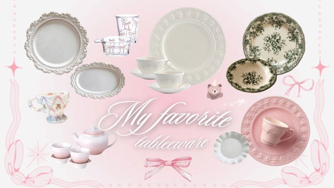 요즘 가장 잘 쓴 그릇 소개💗🍽️🎀 취향가득 예쁜 접시 모아봐쏘 𐙚⋆˚🫧🌸