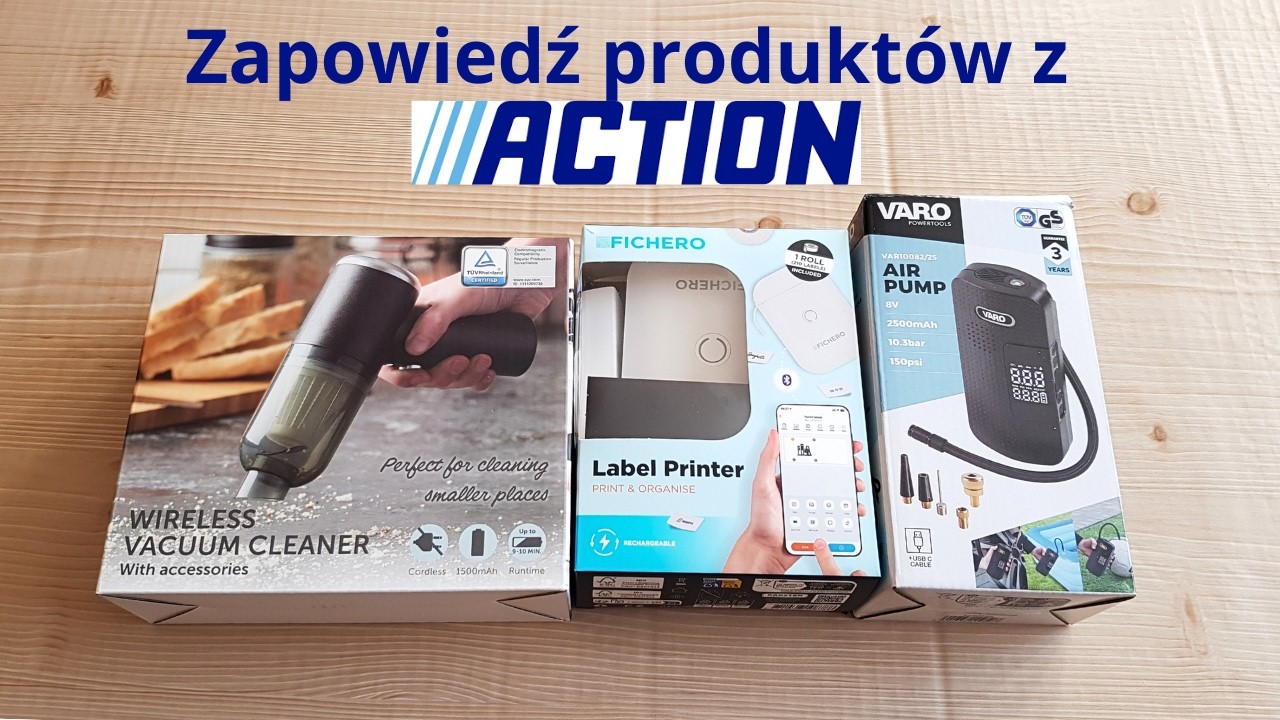 Zapowiedź produkt&oacute;w do testu z ACTION//Odkurzacz//Etykieciarka//Kompresor//Narzędziowo