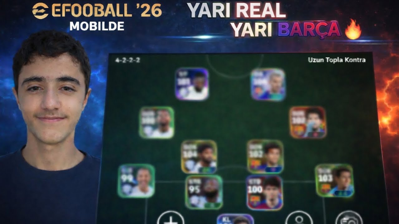 Kadromun yarısını Real Madrid yarısını Barcelona Yaptım 🔥#efootball #efootballmobile #efootball2026 
