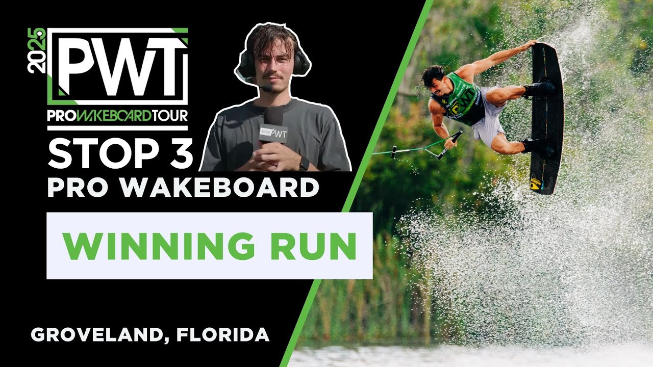 2025 PWT Stop 3 Pro Wakeboard Winning Run - Maxime Roux