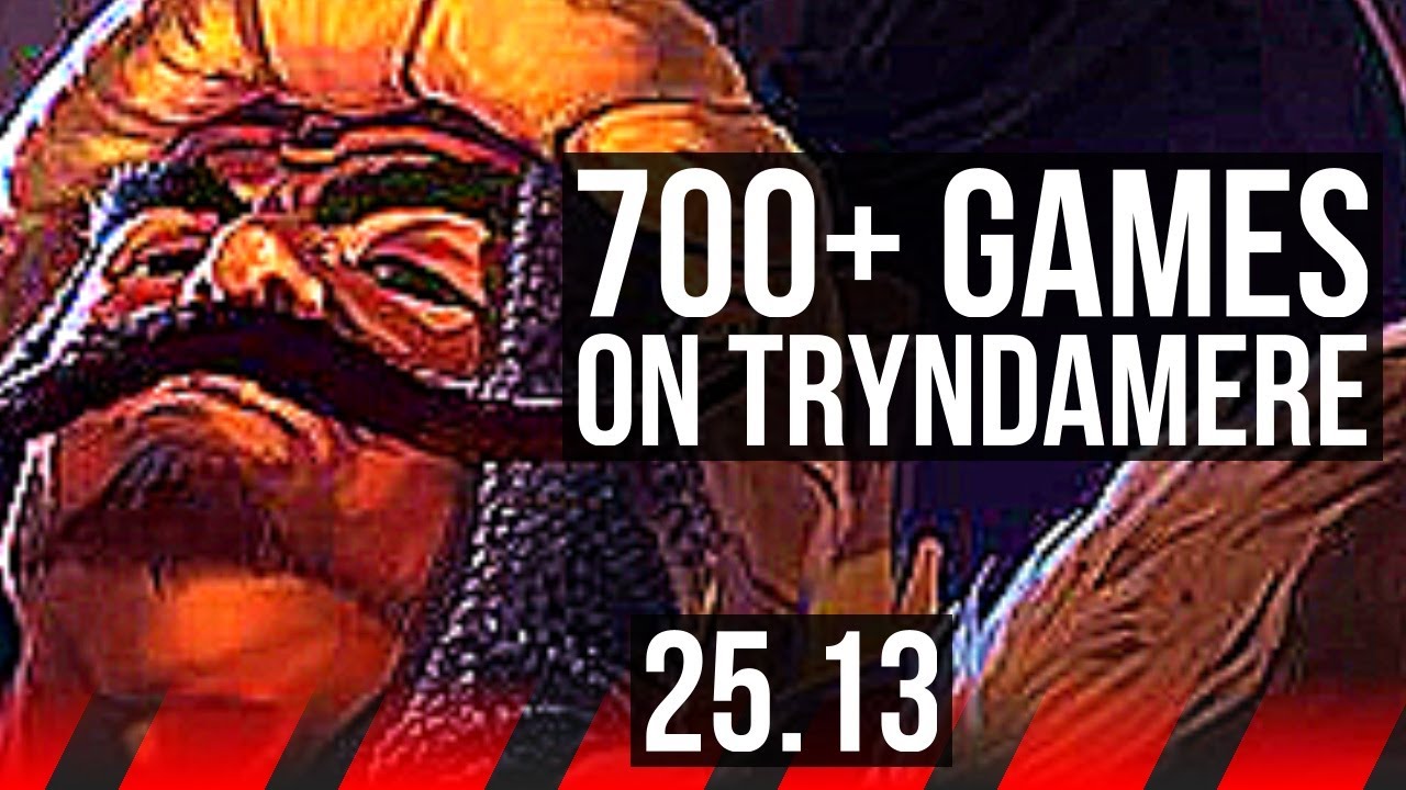TRYNDAMERE vs VAYNE (TOP) | 8 solo kills, Legendary, 20/2/2, 700+ games, 39k DMG | KR Master | 25.13