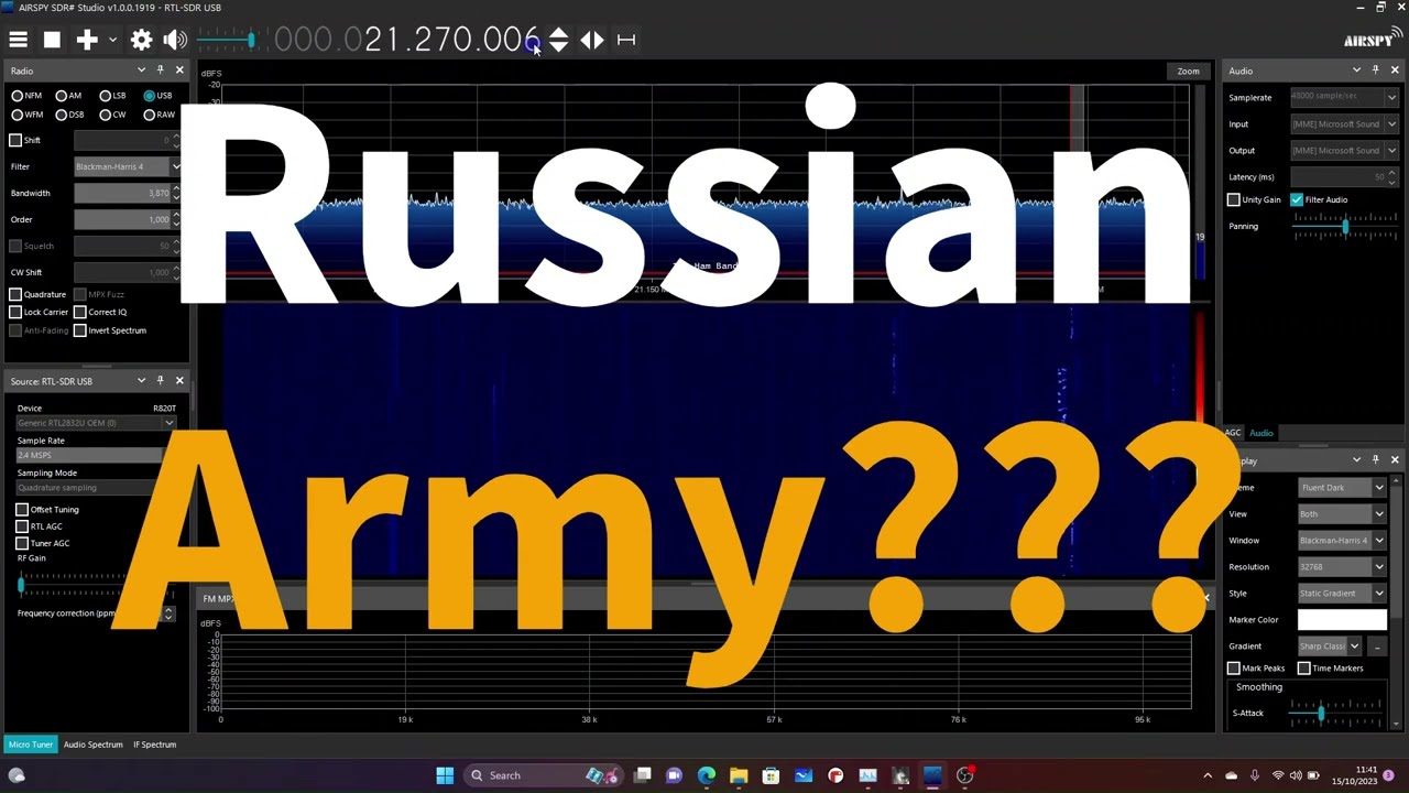 Russian military radio station broadcasts on different frequencies????