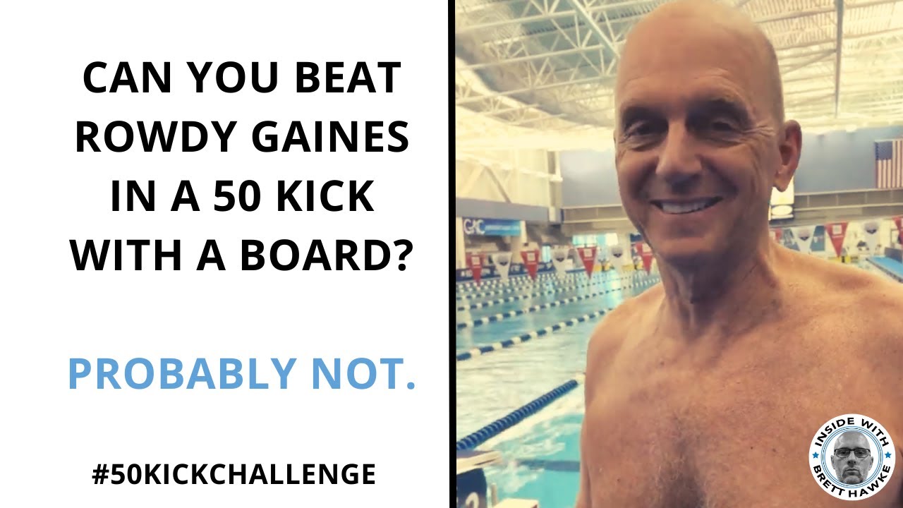 Can you beat 62 year old Rowdy Gaines in a 50 kick? Probably not.