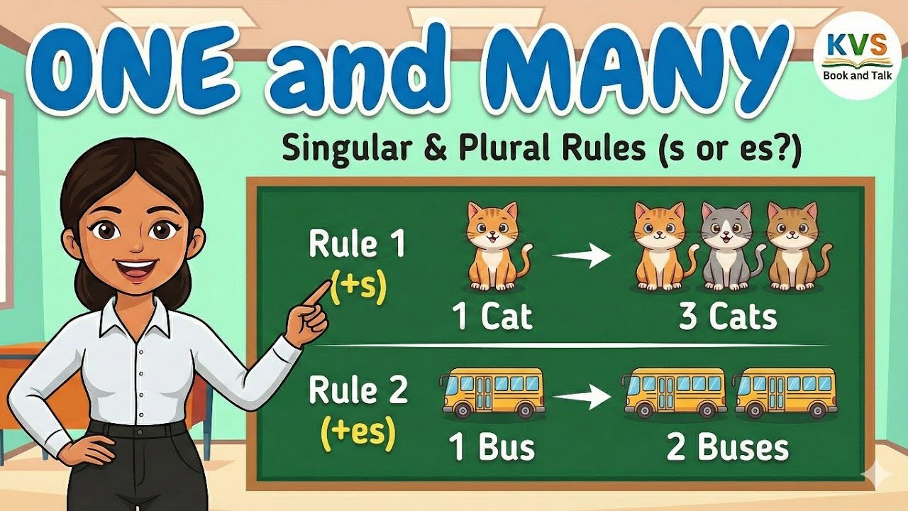 The 'Snake Story' Trick for Singular & Plural! 🐍 | Use of S and ES | Class 1 & 2 English
