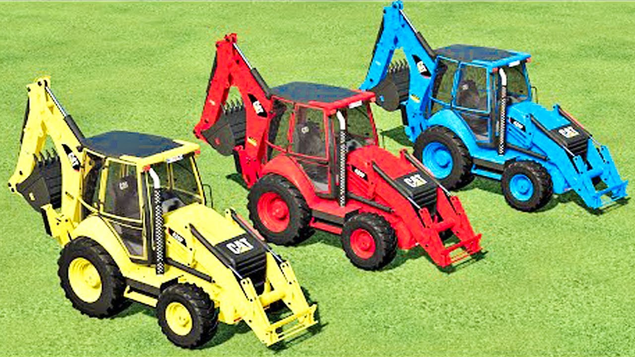 Loader Of Colors ! Silage Making With Cat Backhoe Loaders ! Farming Simulator 22