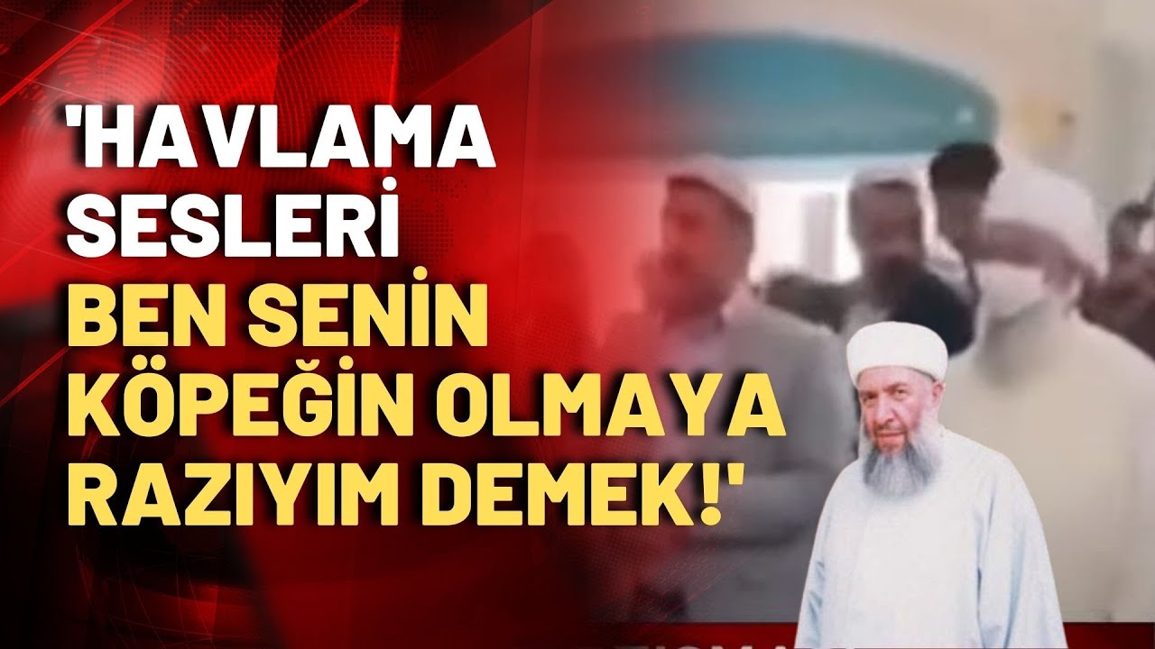 Ölen şeyhin büyük oğlu camide havlama sesleriyle karşılandı: İşte ağızları açıkta bırakan o video!