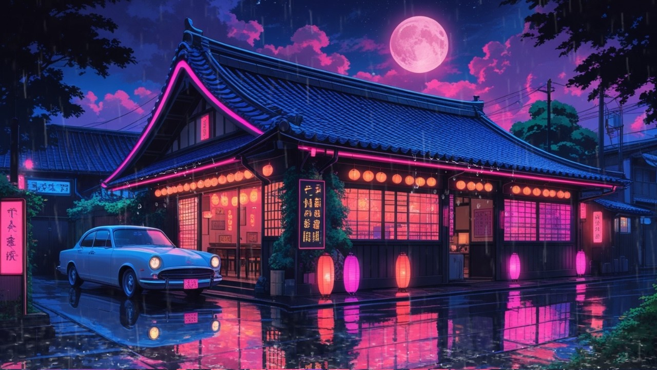 Midnight City Rain Lofi in Japan 🌧️🌃 Chill Focus Beats for Studying & Peaceful Sleep