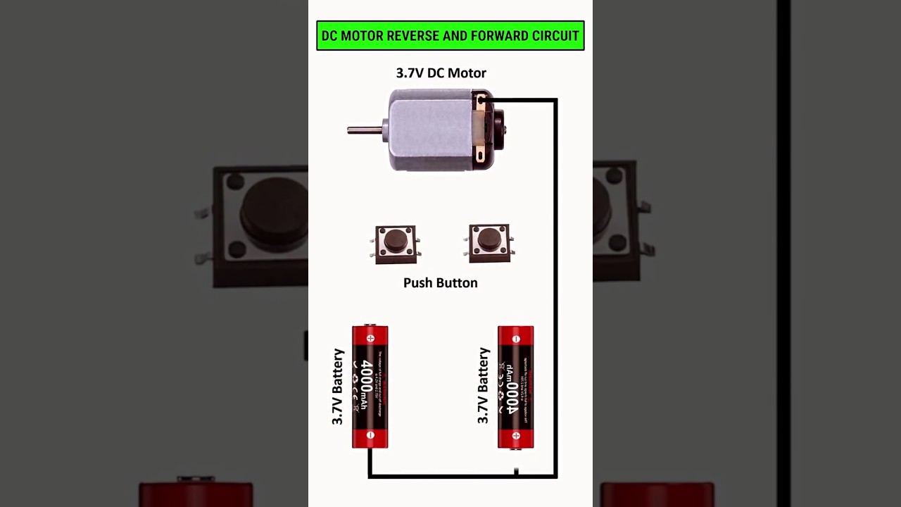 DC Motor Reverse aur Forward Circuit using Push Buttons #shots #motor #electronicmusic