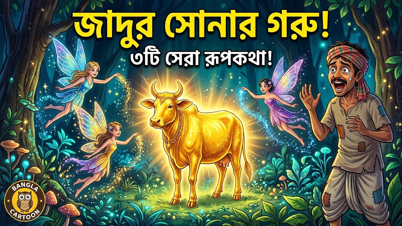 ৩টি সেরা জাদুর গল্প একসাথে! সোনার গরু ও ফুল পরী | Bangla Cartoon Compilation