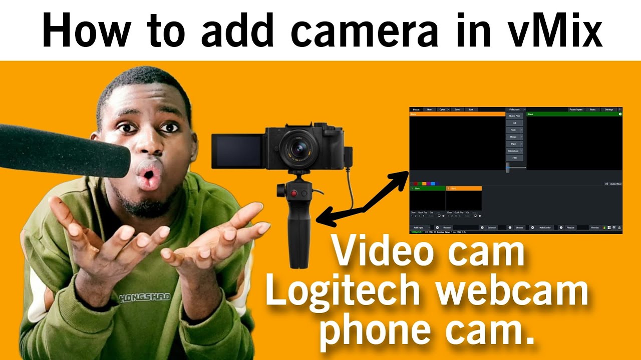 How to add any type of camera in vMix -  DSLRs, Logitech Webcam, Phone Camera | Streaming Setup