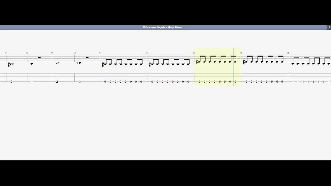 Malmsteen, Yngwie   Magic Mirror BASS GUITAR TAB
