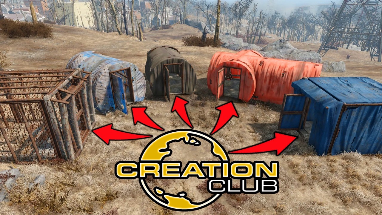Пошаговое руководство по созданию хижины из ткани и проволоки в Fallout 4 Creation Club!