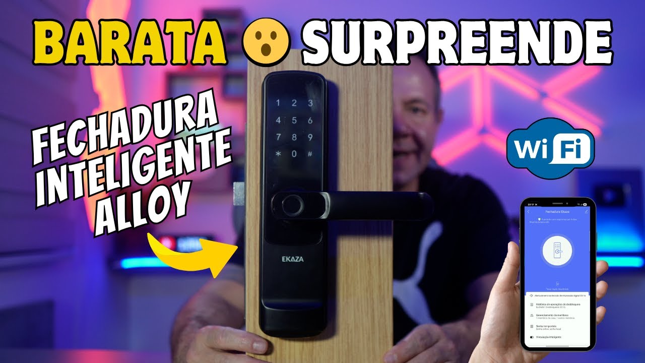 FECHADURA Inteligente BARATA e que SURPREENDE! 😮 Ekaza Alloy Review Completo