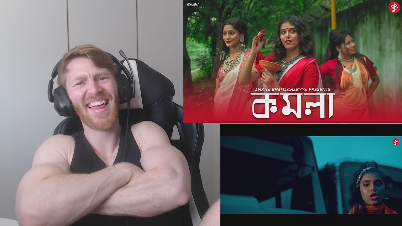 KOMOLA - Ankita Bhattacharyya | Bengali Folk Song • Reaction By Foreigner - Music Video | Dance