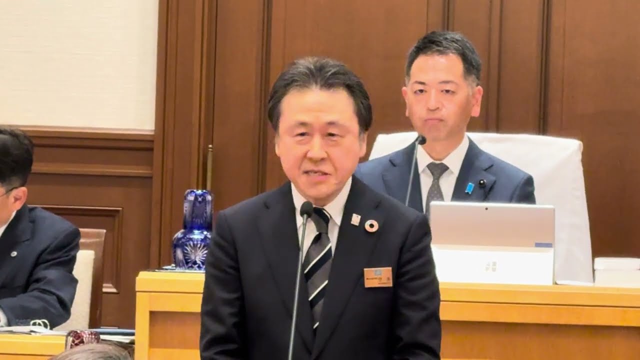#見事ノールック❣️兵庫県守真(モリシン)副知事こと守本真一氏　議会承認　ご挨拶　㊗️齋藤知事良かったね