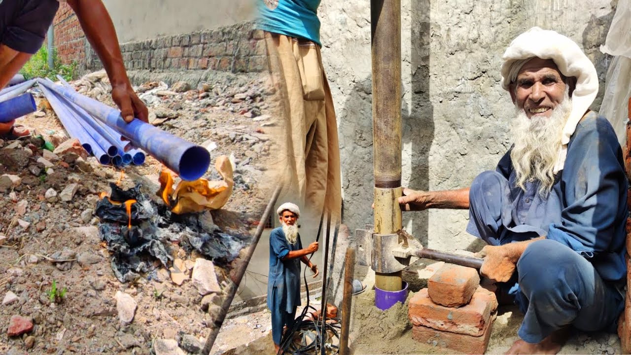Borewell drilling by hand method