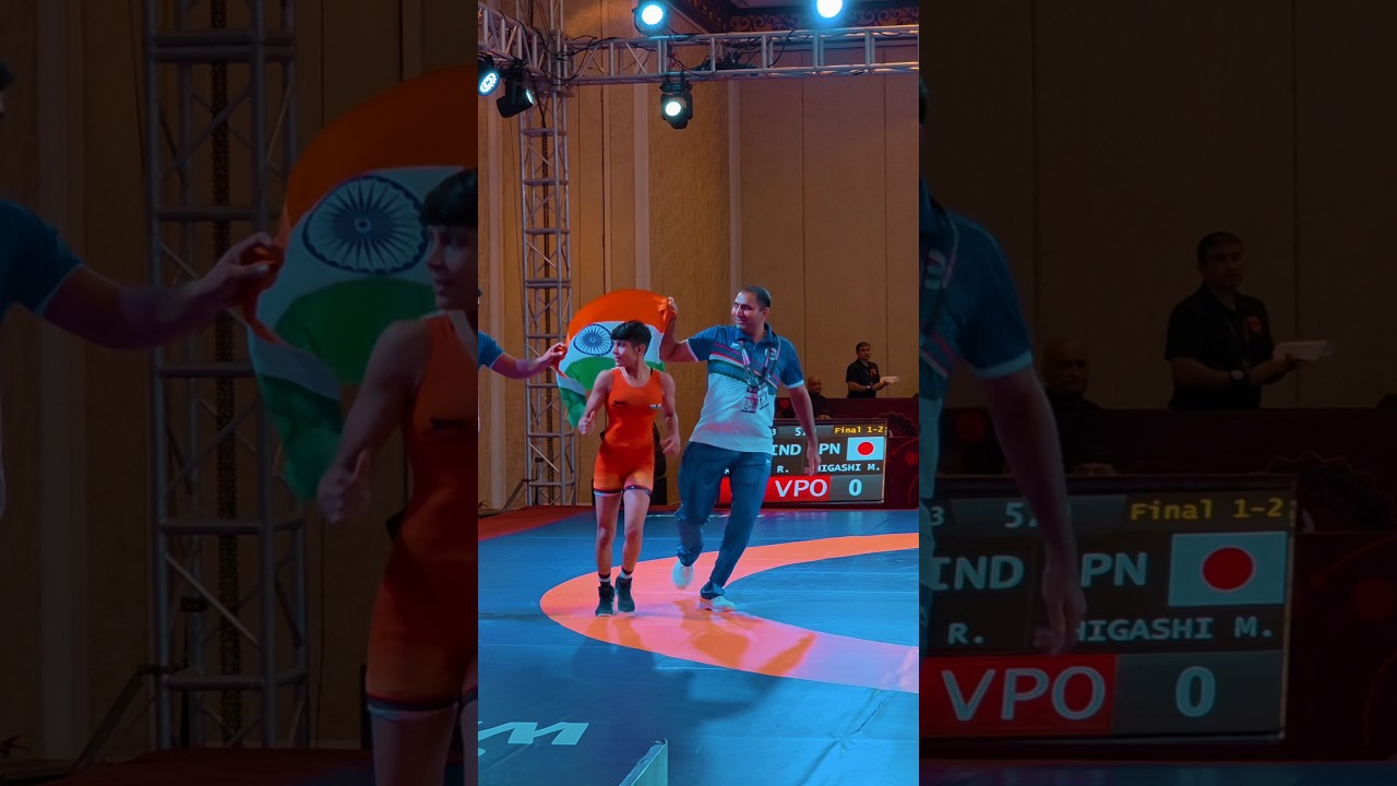 Indian women gold medal won 🏅 #foryou #kushti #wrestlinglife #haryana #olympics #wrestler #national