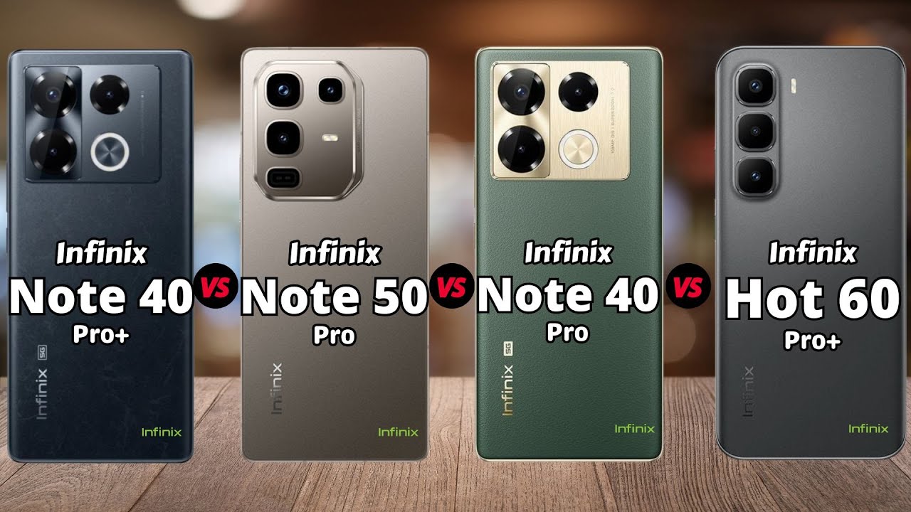 Infinix Note 40 Pro Plus vs Infinix Note 50 Pro vs Infinix Note 40 Pro vs Infinix Hot 60 Pro Plus