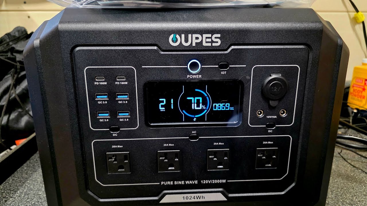 OUPES portable power W/solar panels 