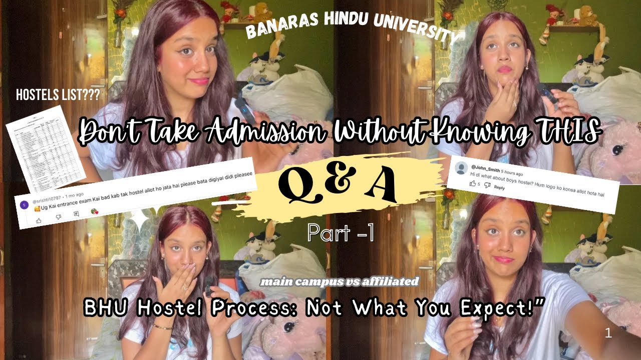 BHU Admission FAQs Answered Honestly☕️| | #bhugirlshostel  #banarashinduuniversity