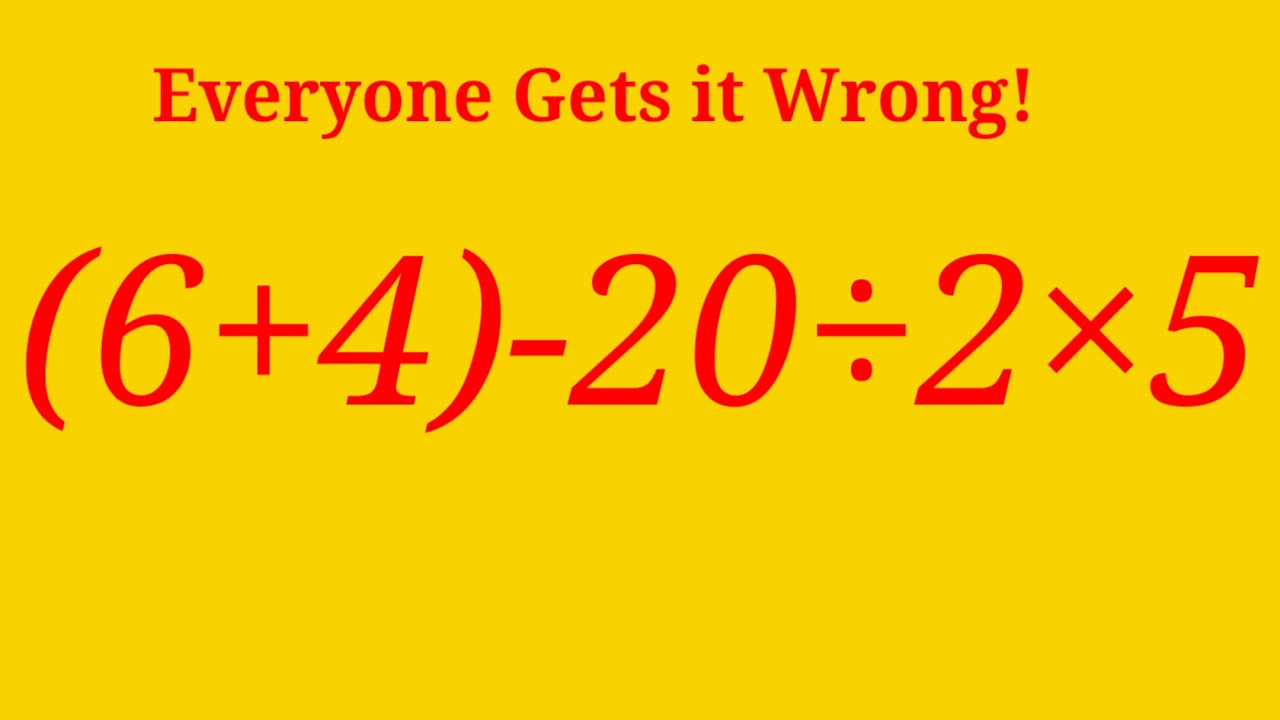 Everyone Get this wrong!