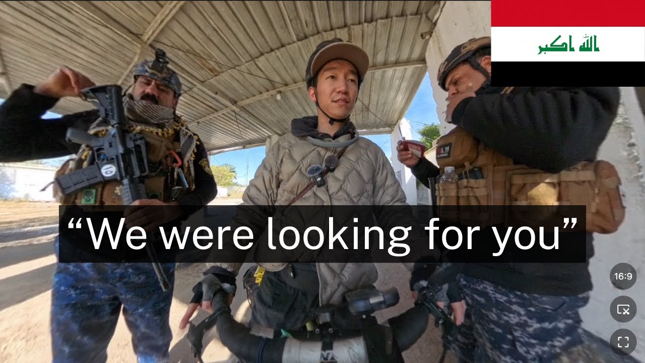 Sunset Cycling in Iraq Turned Into a Military Escort