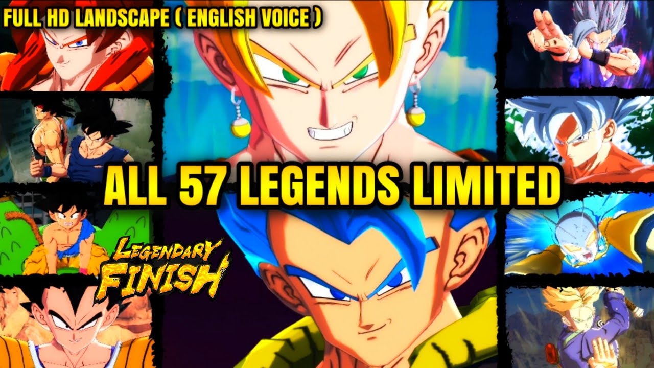 DRAGON BALL LEGENDS: ALL LEGENDS LIMITED - LEGENDARY FINISHES | HD LANDSCAPE / ALL 57 LF DB LEGENDS