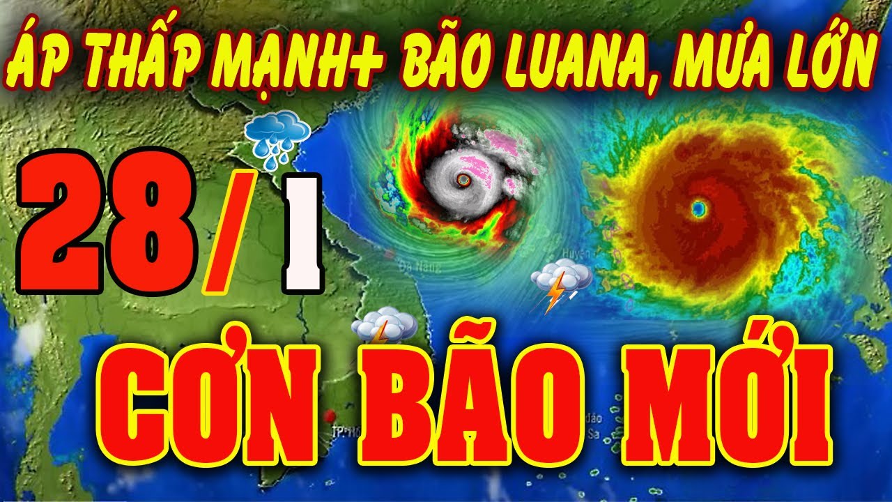 🔴[Trực Tiếp] TIN BÃO MỚI Hướng Về Miền Bắc -Trung bộ ? Dự báo thời tiết hôm nay ngày 28/1