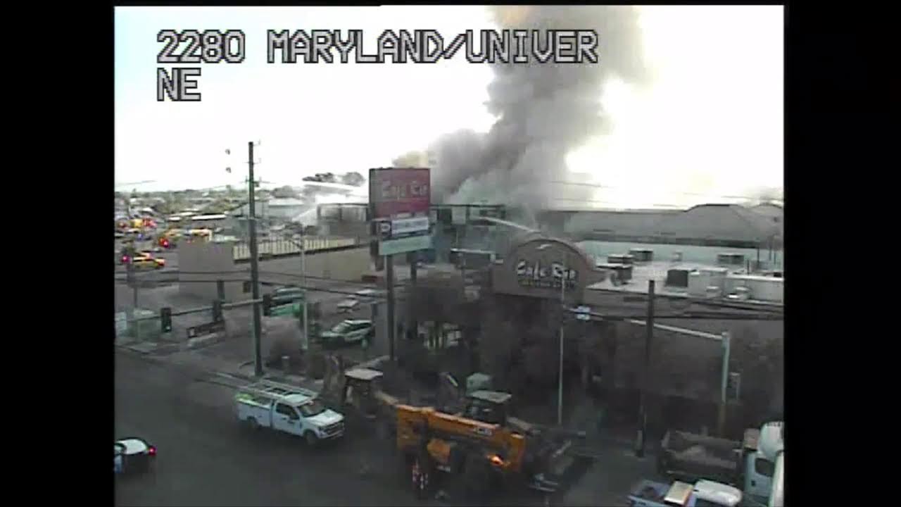 Massive building fire near UNLV