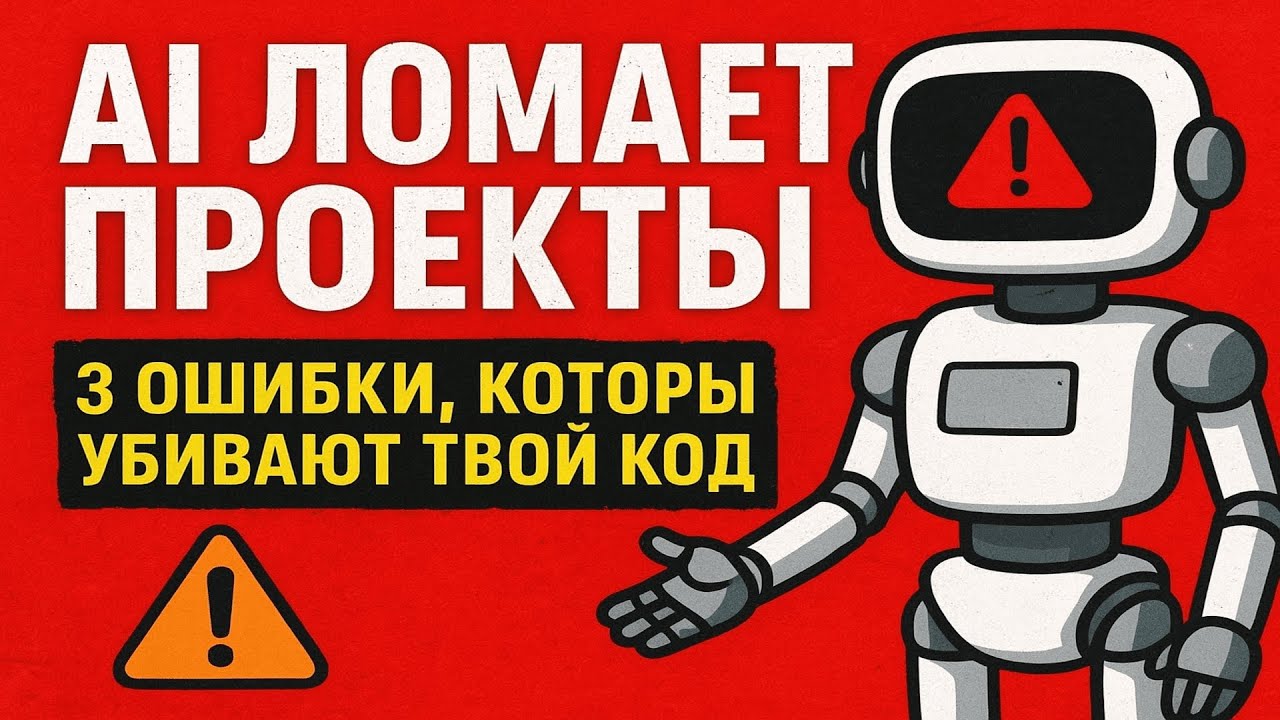 AI ломает проекты — 3 ошибки, которые убивают твой код 💀