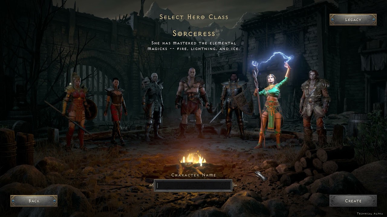 Diablo 2: Resurrected - Character Select Screen VS Original