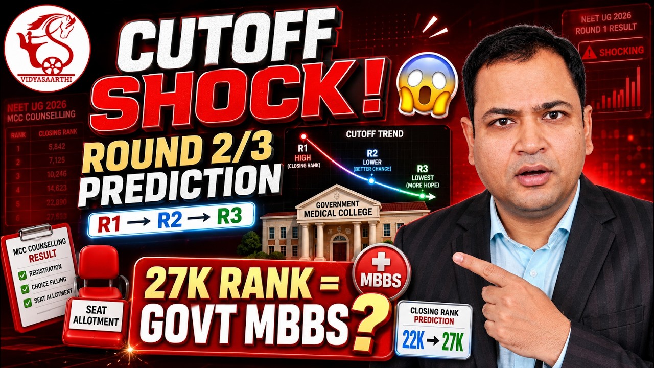 NEET 2026: Govt MBBS Cutoff + Round 2 & 3 Prediction