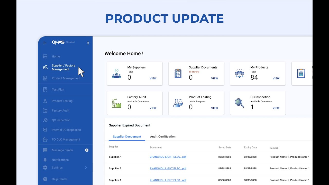 QMAS Product Update: The New Navigation Bar