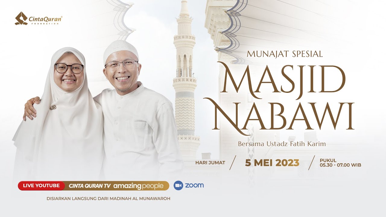 [LIVE] Munajat Spesial Di Masjid Nabawi | bersana Ust Fatih Karim
