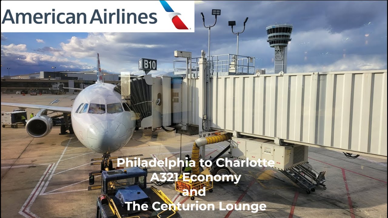 American Airlines Economy Airbus A321 AA3012 Philadelphia to Charlotte in 2026.