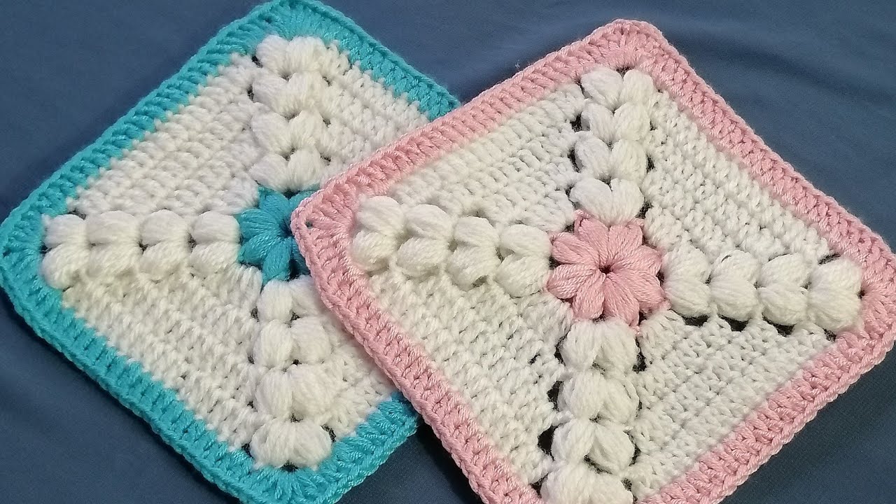 أفكار من مربعات الجرانى كروشية /how to crochet a Square