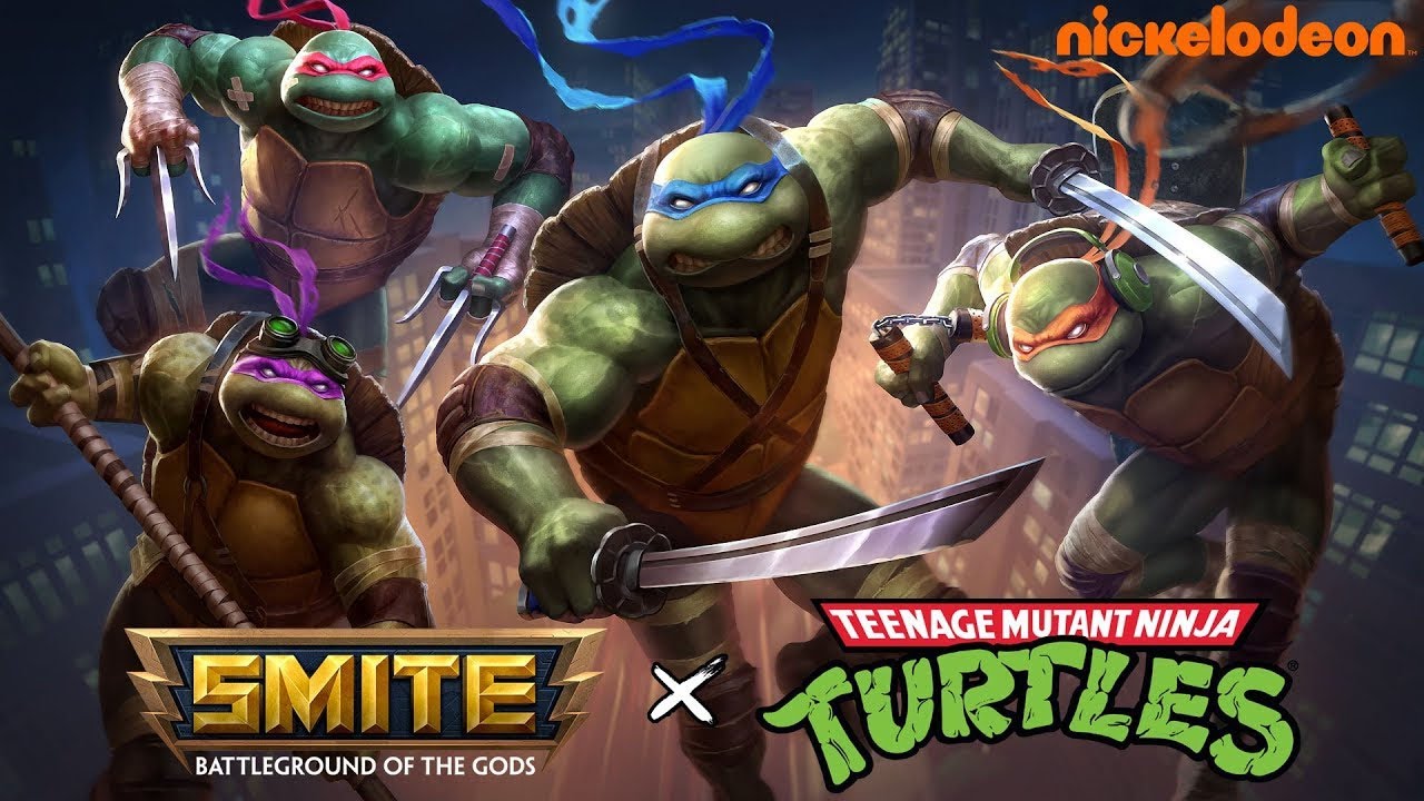 THE TEENAGE MUTANT NINJA TURTLES ARE NOW IN SMITE! FULL TEAM! - TMNT SMITE CROSSOVER GAMEPLAY