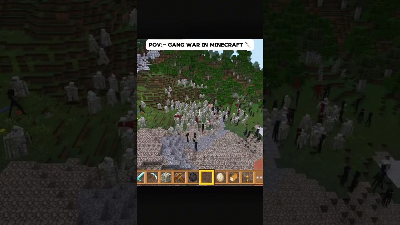 gang war in Minecraft 😜🔥#minecraft #shorts