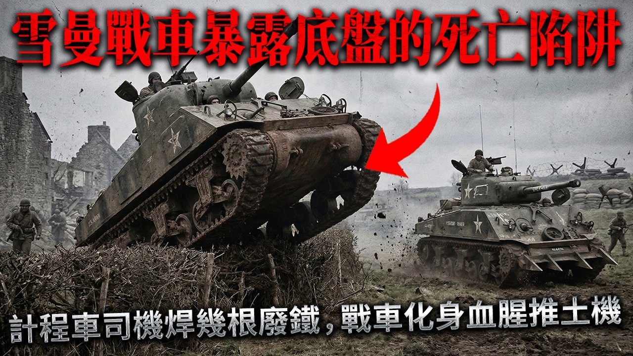 戰車底盤全露？美軍偷走納粹拒馬，30噸雪曼化身血腥推土機