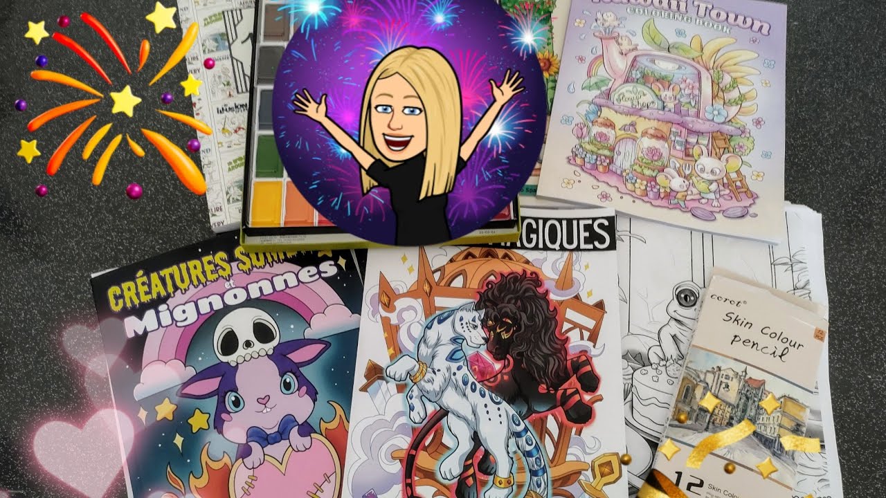 Dernier haul coloriage pour 2023, nouveautés livre,crayon aquarelle #coloring #coloringbookaddict