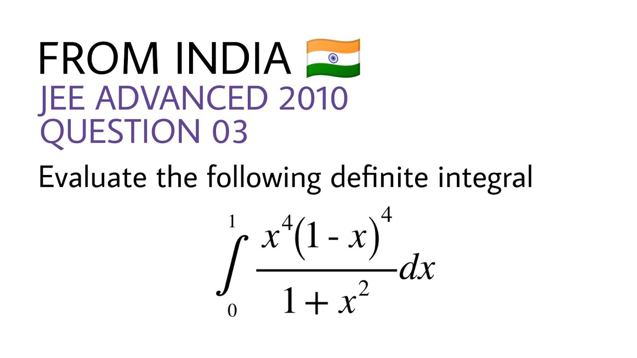 One integral from india | JEE advanced | JEE mains