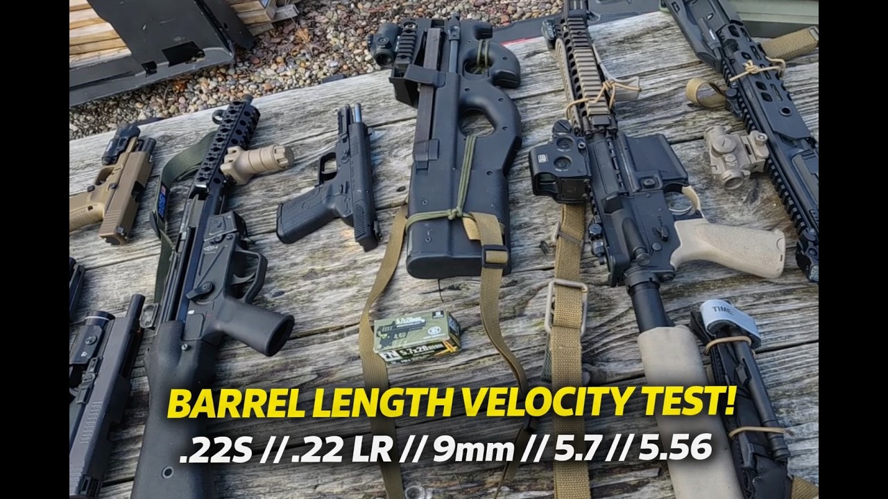 How Much Velocity Do You Gain With a Longer Barrel? Chronograph Test (22S, 22LR, 9mm, 5.7, 5.56)