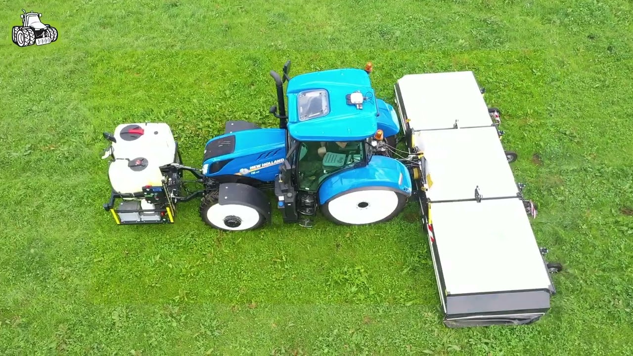 ARA precisieveldspuit. probleemonkruiden aanpakken in het grasland met de Ecorobotix ARA-spotsprayer
