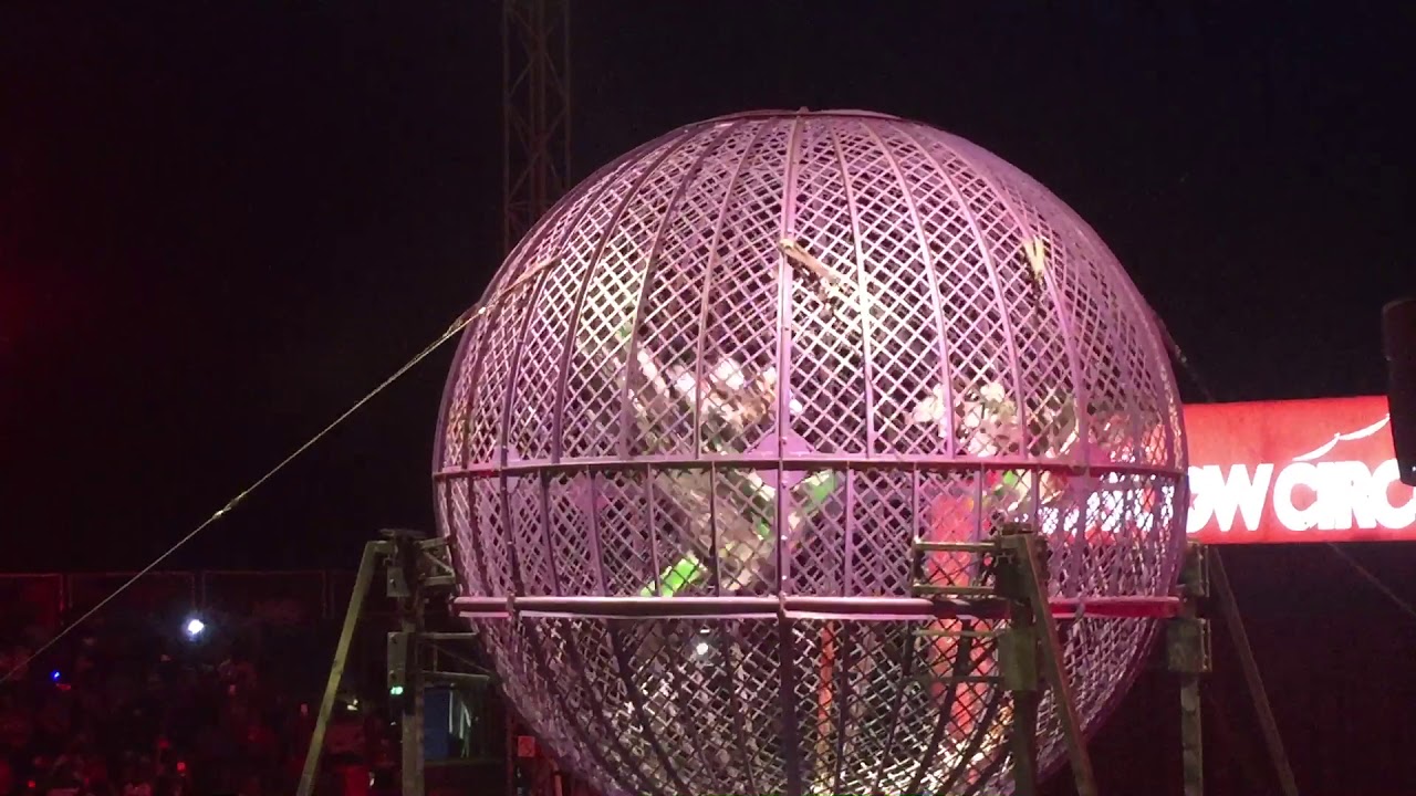 The Great Moscow Circus - Dirt bike riders in a steel cage