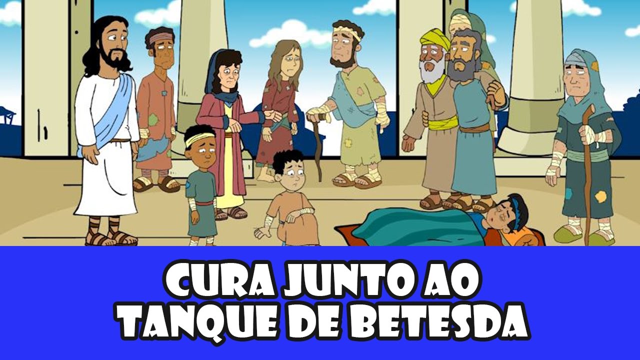 DESENHOS BÍBLICOS - CURA JUNTO AO TANQUE DE BETESDA