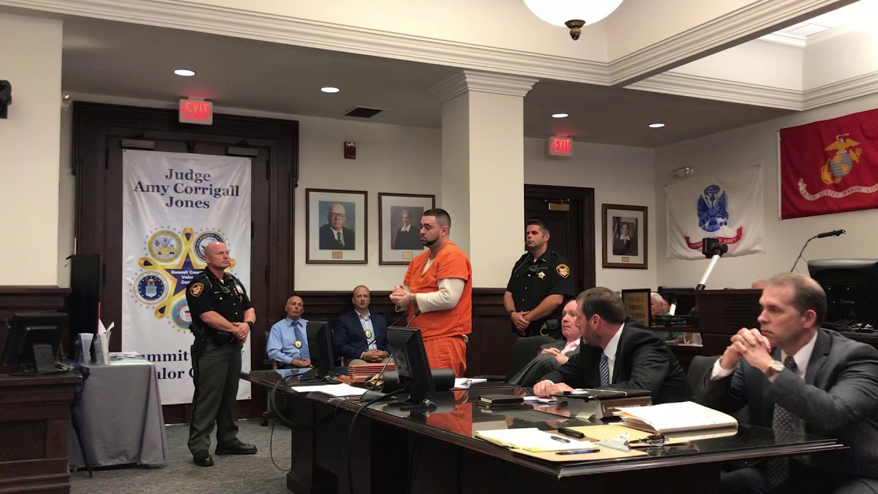 Michael Olson speaks at his sentencing in Summit County